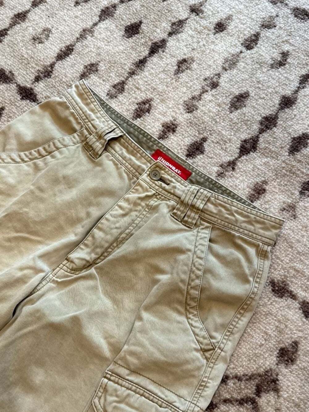 Unionbay Men's Khaki Cotton Cargo Shorts Size 30